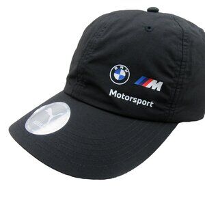 Puma BMW M Motorsport Black Baseball Cap Hat Adult One Size Fit NEW